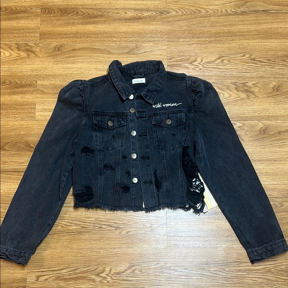 Mono B cropped jean jacket